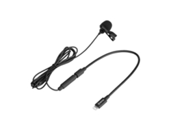 Micrófono de solapa cardioide con clip, cabezal extraíble para teléfonos inteligentes iOS, cable Lightning TRS de 3,5 mm, Chaberlu