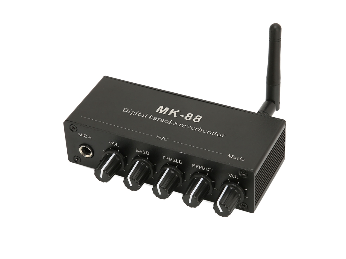 Mezclador De Karaoke De 6,5 Mm, Aleación De Aluminio, Doble Entrada De Micrófono, Reverberador Digital Portátil Para
