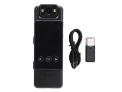 Cámara Portátil Wearable 1080p Wifi Visión Nocturna Detección De Movimiento Grabación En Bucle Con Clip Trasero Para Guardias De Seguridad