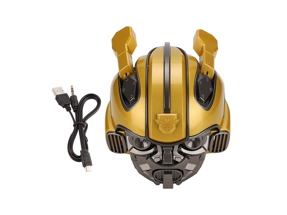 Altavoz Bluetooth Inalámbrico Con Diseño De Abeja, Ranura Para Tarjeta Tf, Luces Led Y Función De Radio Fm.
