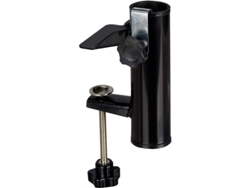 Soporte para barandillas cuadradas de balcón, diámetro del tubo 19-38 mm, acero, negro, 15,5 cm