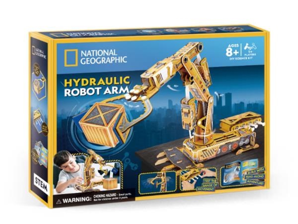 Brazo hidráulico robótico de rompecabezas 3D National Geographic Ds1092h Cubic Fun