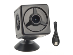 Minicámara de vigilancia inalámbrica HD 1080p con visión nocturna infrarroja, detección de movimiento y gran angular (Wi-Fi)