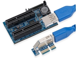 Cable De Extensión Pci-e 1x A Puerto Dual 4x, Adaptador De Tarjeta