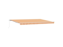 Maison Exclusive - Toldo Retráctil Manual Amarillo Y Naranja 500 X 350 Cm