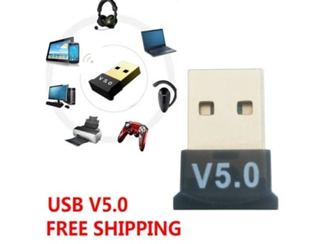 USB bluetooth 5.0 inalámbrico audio música estéreo adaptador dongle receptor para TV PC negro