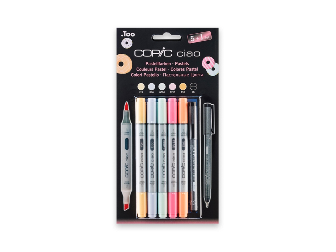 Copic Ciao Set 5+1 Sem Ilustração Pastel