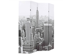 Biombo plegable | Separador de ambientes | Biombo diurno New York 160x170 cm Blanco y negro