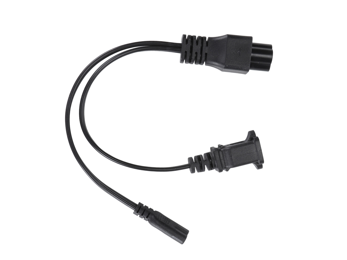 Cable Adaptador De Alimentación En Y Iec320 C6 Macho A C7+nema 1-15r Hembra, 30 Cm