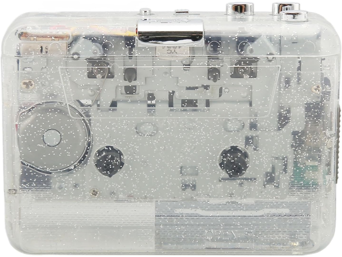 Convertidor de casete a MP3, estéreo de alta fidelidad, innovador estuche transparente retro, reproductor de casete Gokoco