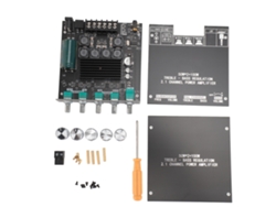 Placa Amplificadora Bluetooth 5.0 De 2.1 Canales, 50wx2, 100w, Tpa3116d2 Con Control De Graves Y Agudos Para Altavoces Diy.