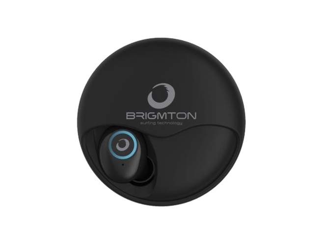 Auriculares Bluetooth True Wireless BRIGMTON BML-17-N (In Ear - Micrófono - Negro)
