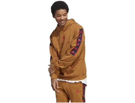 Sudadera de Hombre ADIDAS Capucha Brandlove Marrón (L)