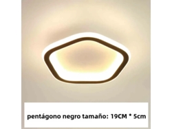 Lámpara de pasillo LED moderna de estilo nórdico MDUG (negra, 25 W)