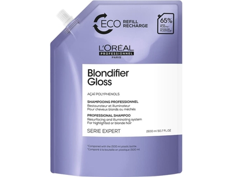 Champú Reparador L'Oreal Professionnel Paris Blondifier Gloss Recarga Cabello rubio 1,5 L