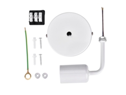 Lámpara de pared sencilla con casquillo E27, pantalla blanca para pasillo o mesita de noche.