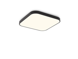 Luz De Techo Led 4000K 19W 27Cm Dormitorio Lámpara De Cocina Plano Negro Cuadrado Baño Ip44 Lámpara De Pasillo De Cocina NETTLIFE