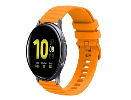 Correa de reloj inteligente para Samsung Galaxy Watch Active2 40 mm/44 mm 20 mm Correa de reloj de silicona de color sólido con puntos ondulados (a...