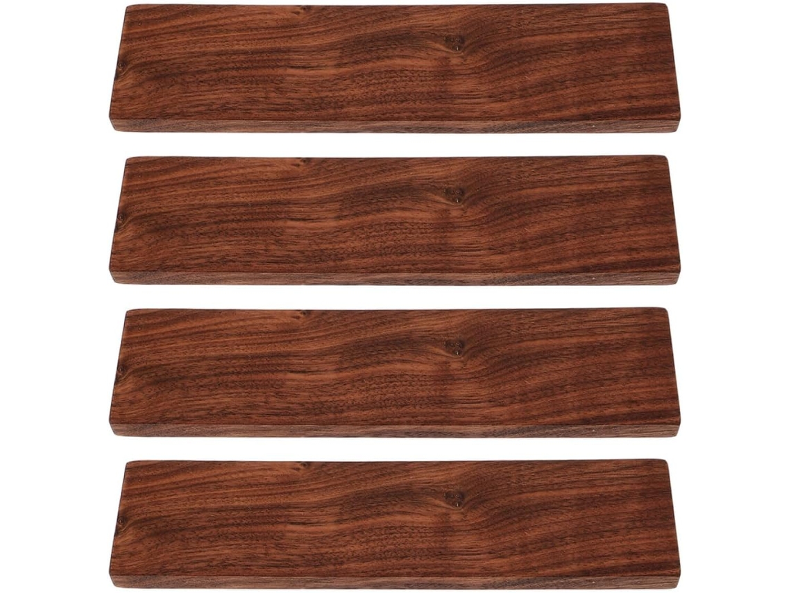 Juego De 4 Tablones De Madera Maciza De Nogal De 20x5x1 Cm.