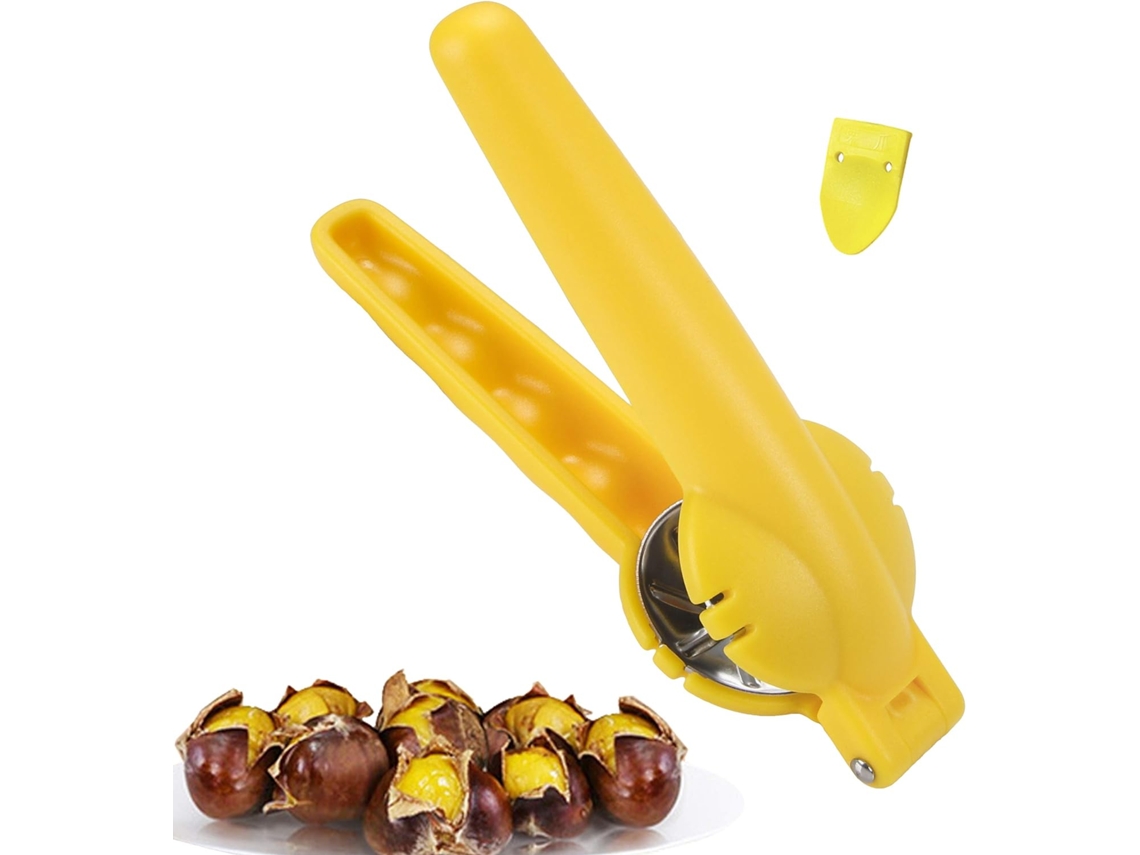 Herramienta De Corte De Castañas Y Nueces Para Galletas, Mango De Abs Engrosado, Hoja Dentada Cruzada Amarilla CHRUI