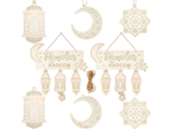 Conjunto De Colgantes De Madera Para Armar Tú Mismo Para La Decoración De Fiestas Islámicas De Ramadán Y Eid.