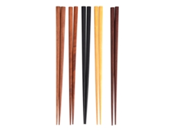 RNEMITERY Palillos de madera elegantes, reutilizables y antideslizantes, ideales para disfrutar de la gastronomía asiática. 5 pares de palillos de madera maciza