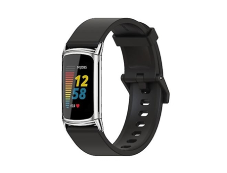 Correa Smartwatch Para Fitbit Charge 5 Negro-Plata VENISYMLIS