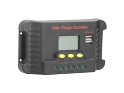 2026dz-controlador Solar Con Pantalla Lcd Y Carga Usb 12/24v Regulador De Carga 30a Para Luces Callejeras