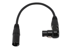 Adaptador De Cable Recto Xlr Hembra De 90° A Macho, Extensión De Micrófono, 0,3 M, 3 Pines