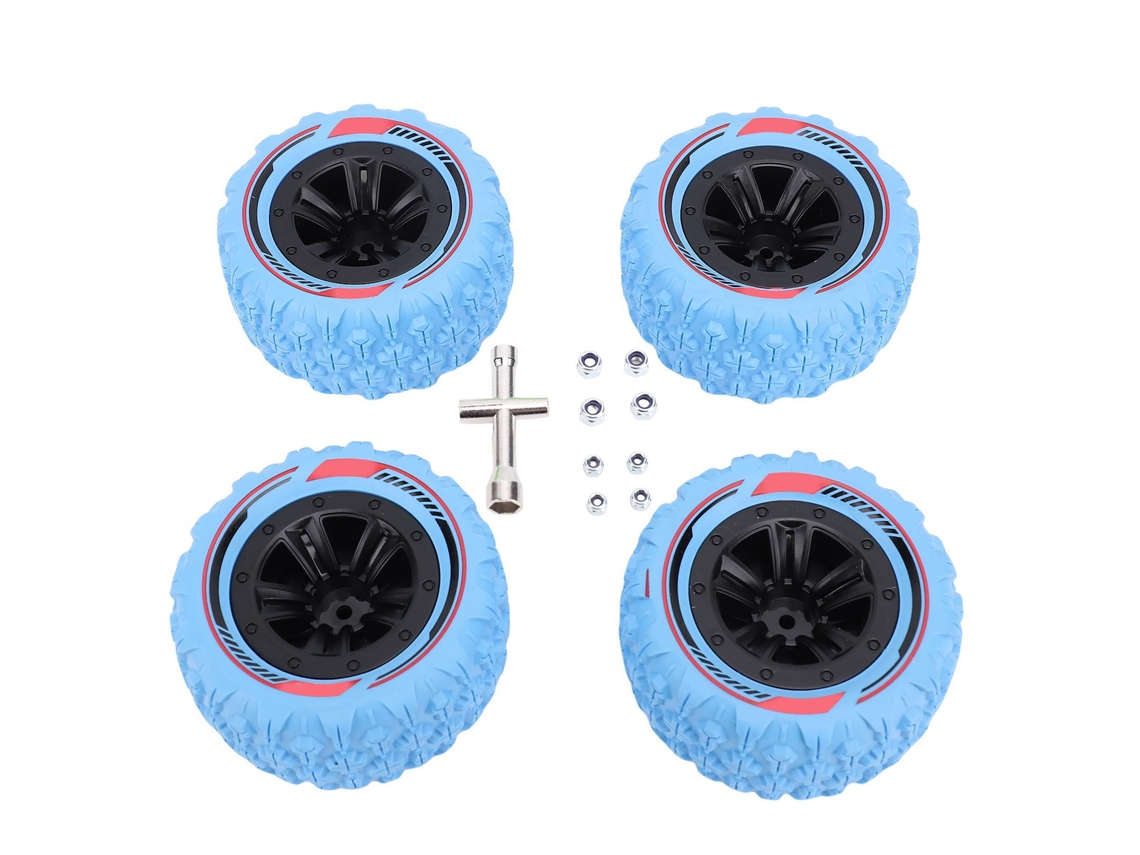 Ymsl Set De Neumáticos Para Coche Rc 12mm Hex 3.26x1.67 Pulgadas Terreno Lodo Para Coche Rc Crawler Camión 1/14 1/16 Azul Hxl