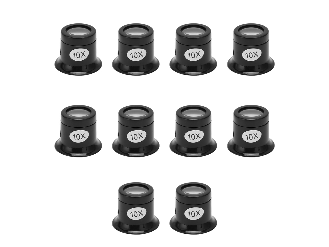 Lupa óptica para relojes 10x, 10 unidades, para portátiles