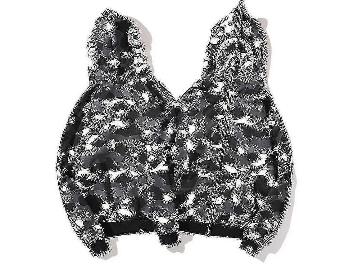 2026-sudadera Con Cremallera Holgada Camuflaje Para Hombre Chico Sudadera Con Capucha