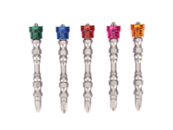 5pcs Bits De Parafusadeira Magnética Forte Multicolorida 1/4 Polegada Cruz Ph2 Elétrica