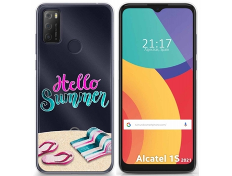 Carcasa Alcatel 1S 2021 / 3L 2021 TUMUNDOSMARTPHONE Dibujos Transparente Multicolor