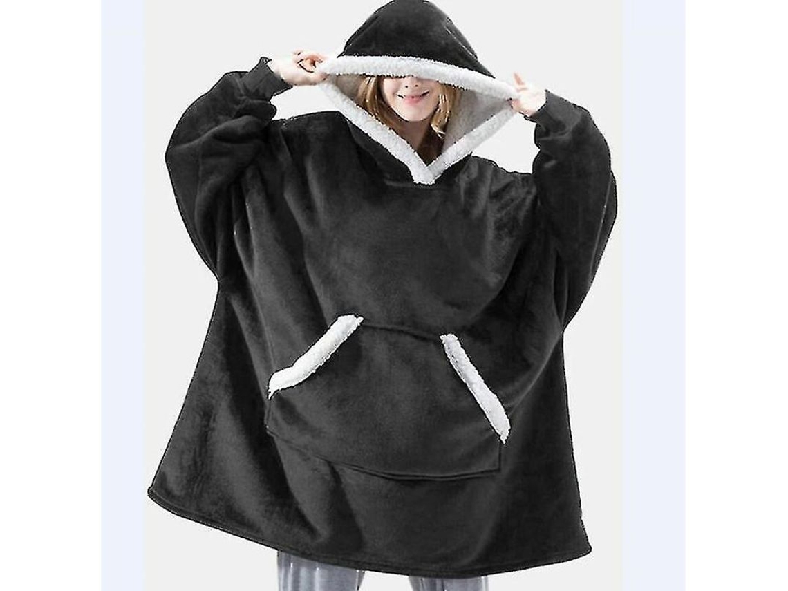 2026-pijama Grueso De Lana Para Mujer Con Capucha Y Bolsillo Cojinero Suave Y Caliente Para El Hogar