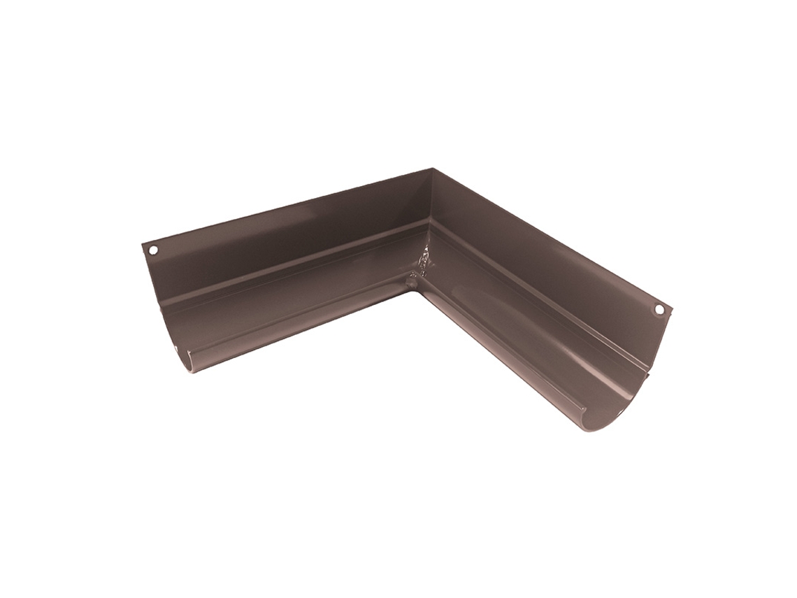 RENOPLAST R50 Ángulo para canalón de aluminio Ángulo interior 90 Marrón Canalón para lluvia Canal para tejado Drenaje