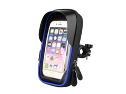 Soporte para manillar de bicicleta de montaña, con pantalla táctil, resistente al agua, para scooter eléctrico y motocicleta (azul)