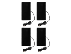 4pcs Almohadilla Calefactora Usb Multiuso De Fibra De Carbono Lavable Para Hombros Cuello Espalda Lumbar Dc 5v