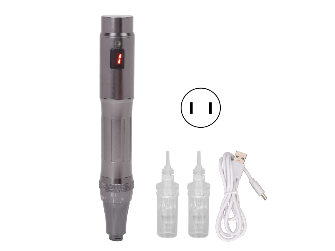 Pluma de microagujas ajustable de 5 velocidades para tratamientos faciales