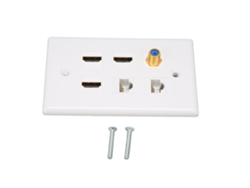 Placa De Pared Con 6 Puertos De Interfaz Multimedia Hd Cat6 Para Tv Y Hogar.