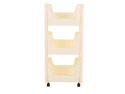 Carrito de almacenamiento de gran capacidad, engrosado, con ruedas bloqueables para libros, juguetes, botellas de condimentos, 3 levas