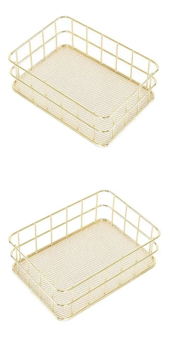 Juego de 2 exquisitas bandejas de hierro y alambre de Metalvayotoy