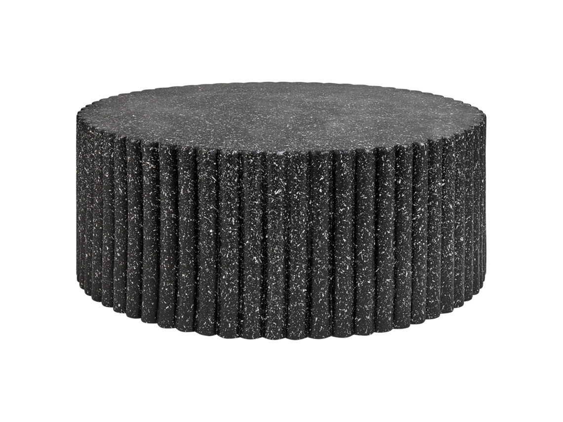 Mesa baja de jardín BELIANI Pozza de MgO Negro 106x106x42