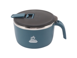Bol De Acero Inoxidable De 900 Ml Para Fideos Instantáneos Con Tapa Azul, Ideal Para Estudiantes Y Trabajadores.