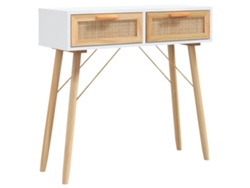 Mesa Consola VIDAXL Blanco Madera contrachapada (80x30x75 cm)