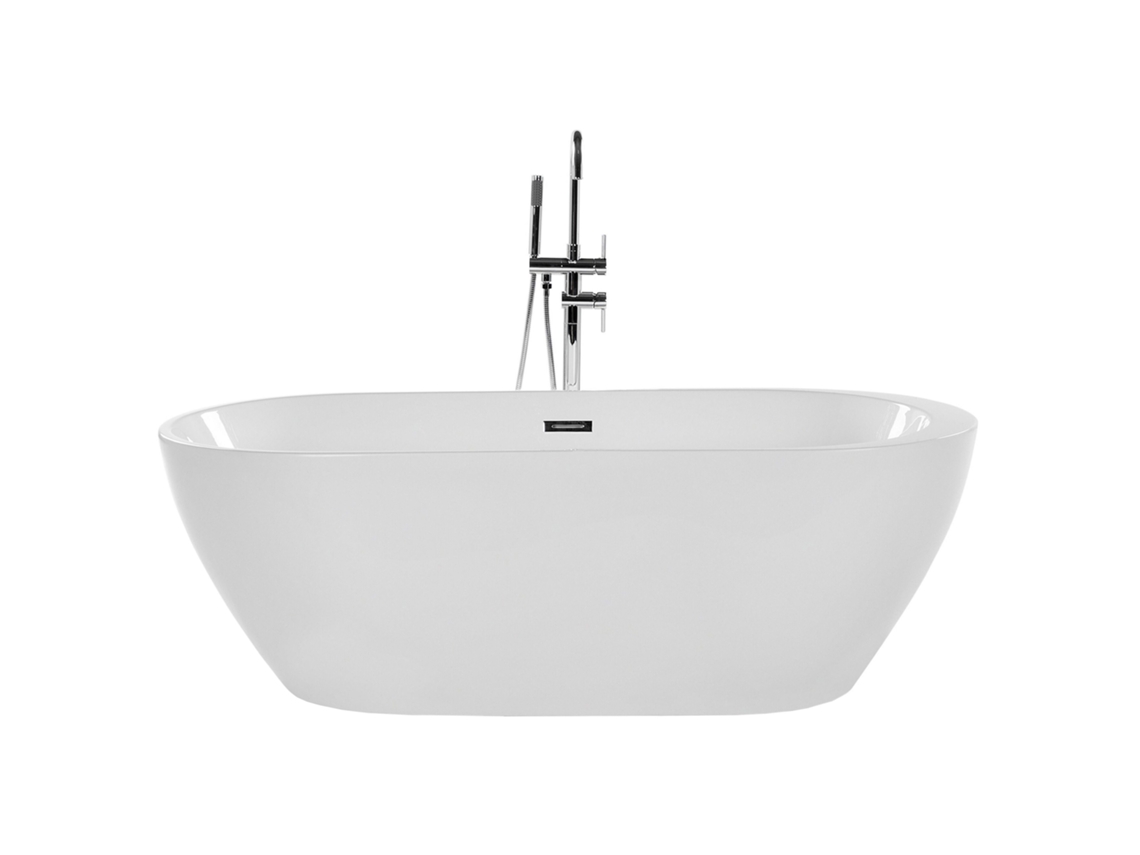 Bañera independiente BELIANI Nevis de Acrílico Blanco 75x160x58
