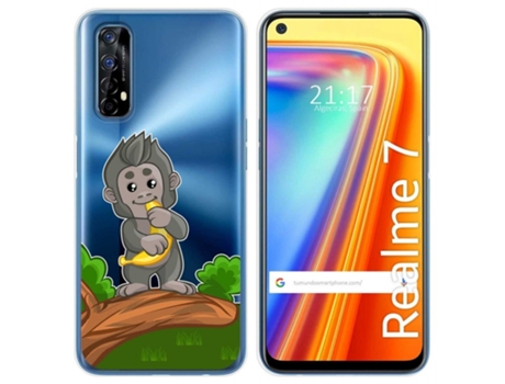 Carcasa Realme 7 TUMUNDOSMARTPHONE Dibujos Transparente Multicolor