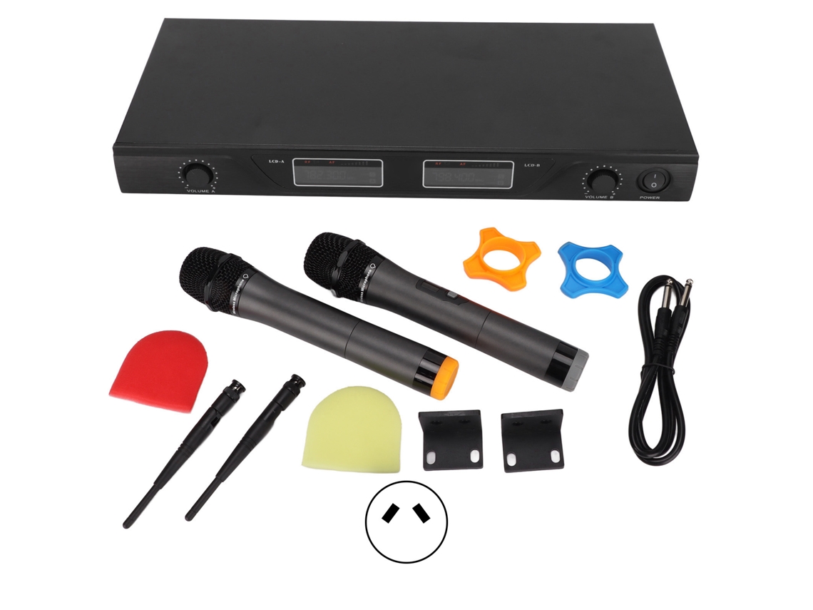 Sistema De Micrófono Inalámbrico Dual Uhf U-838 Profesional Para Cines En Casa, Conferencias, Enchufe Au
