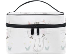 Neceser De Viaje Cuero Con Cremallera Portátil Organizador Para Mujer Diseño
