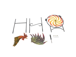 Molino de viento decorativo con forma de gallo para jardín LAXISCREED